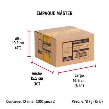 Bisagra cuadrada 2", latón antiguo, cabeza plana, Basic · vista 6