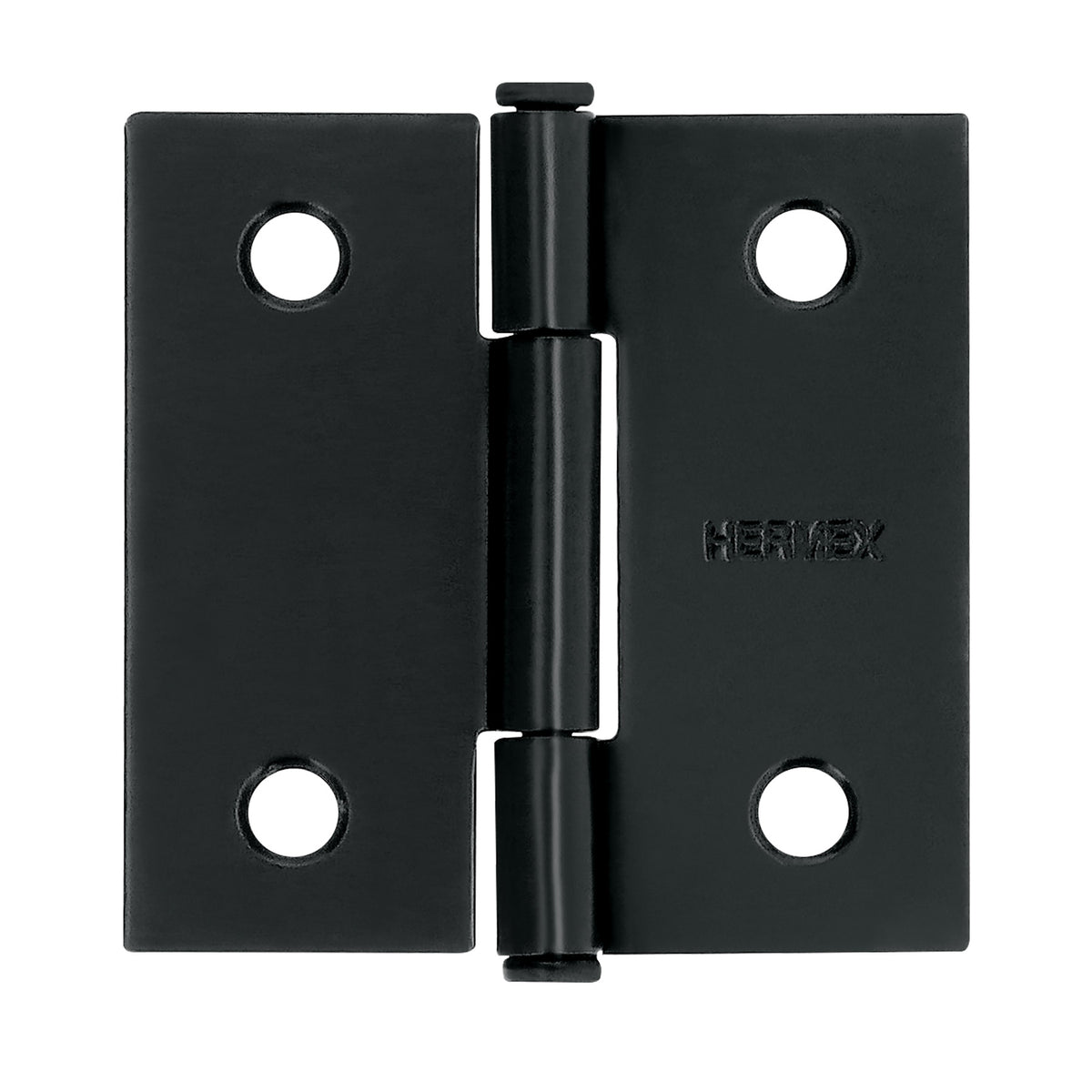 Bisagra cuadrada 2", acero negro mate, cabeza plana