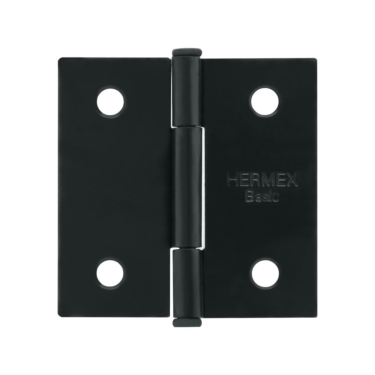 Bisagra cuadrada 2", acero negro mate, cabeza plana, BASIC