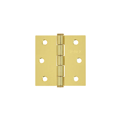 Bisagra cuadrada de acero con acabado latonado