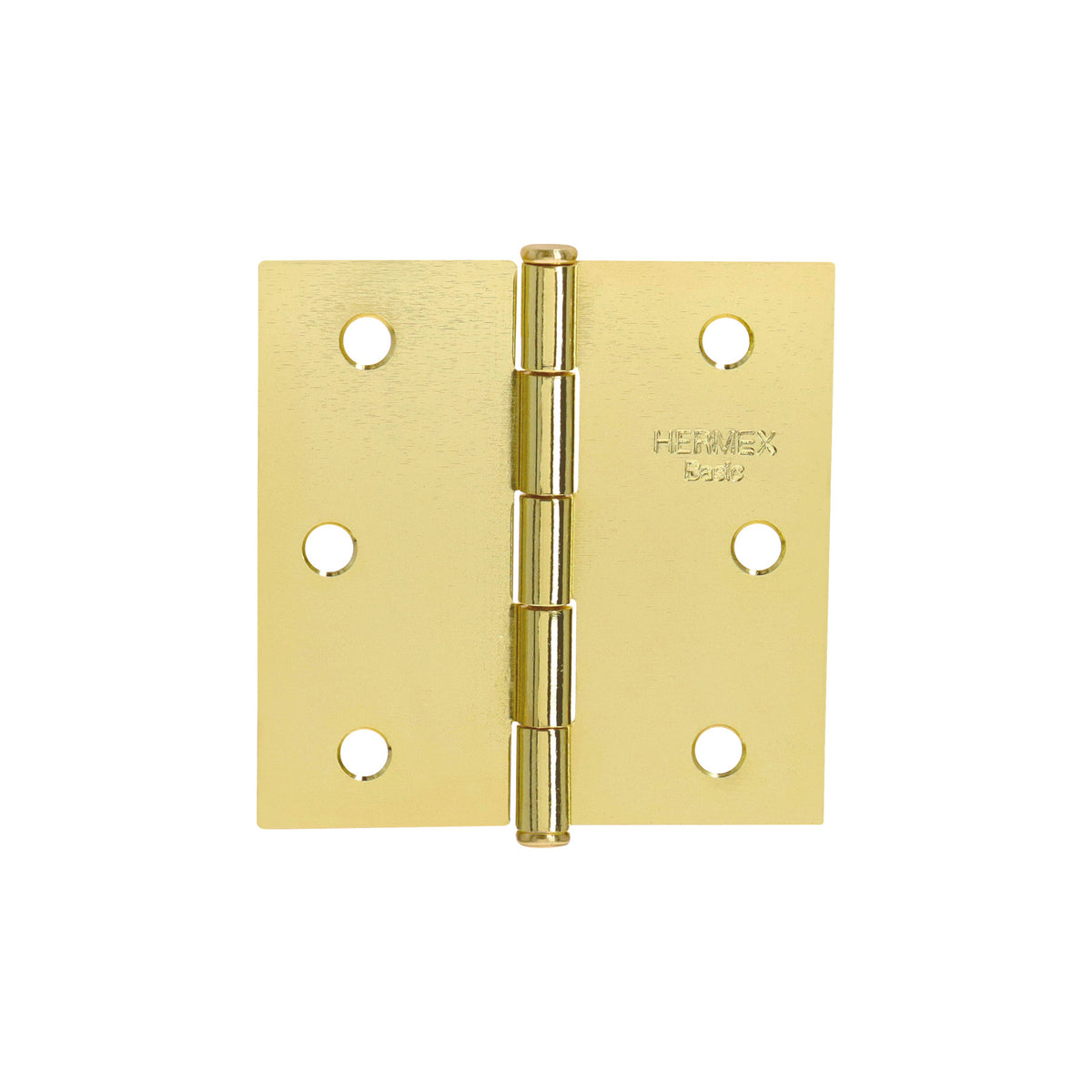 Bisagra cuadrada 2-1/2",acero latonado, cabeza plana, BASIC