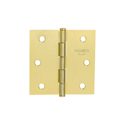 Bisagra cuadrada 2-1/2",acero latonado, cabeza plana, BASIC