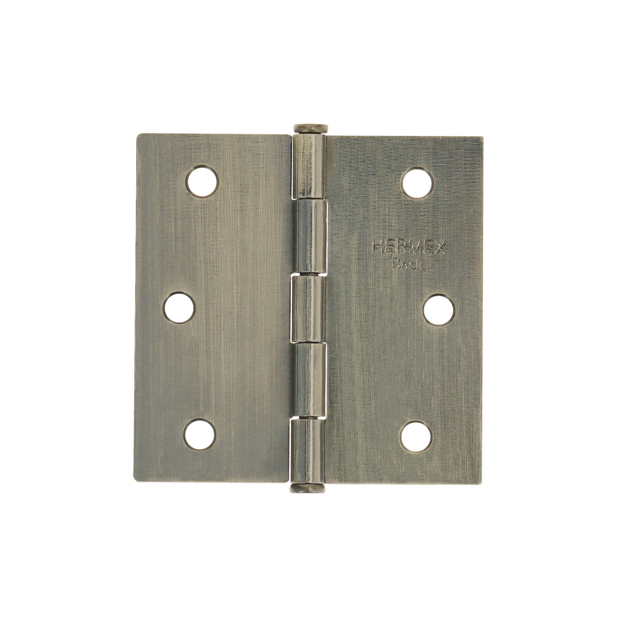 Bisagra cuadrada 2-1/2", latón antiguo, cabeza plana, Basic