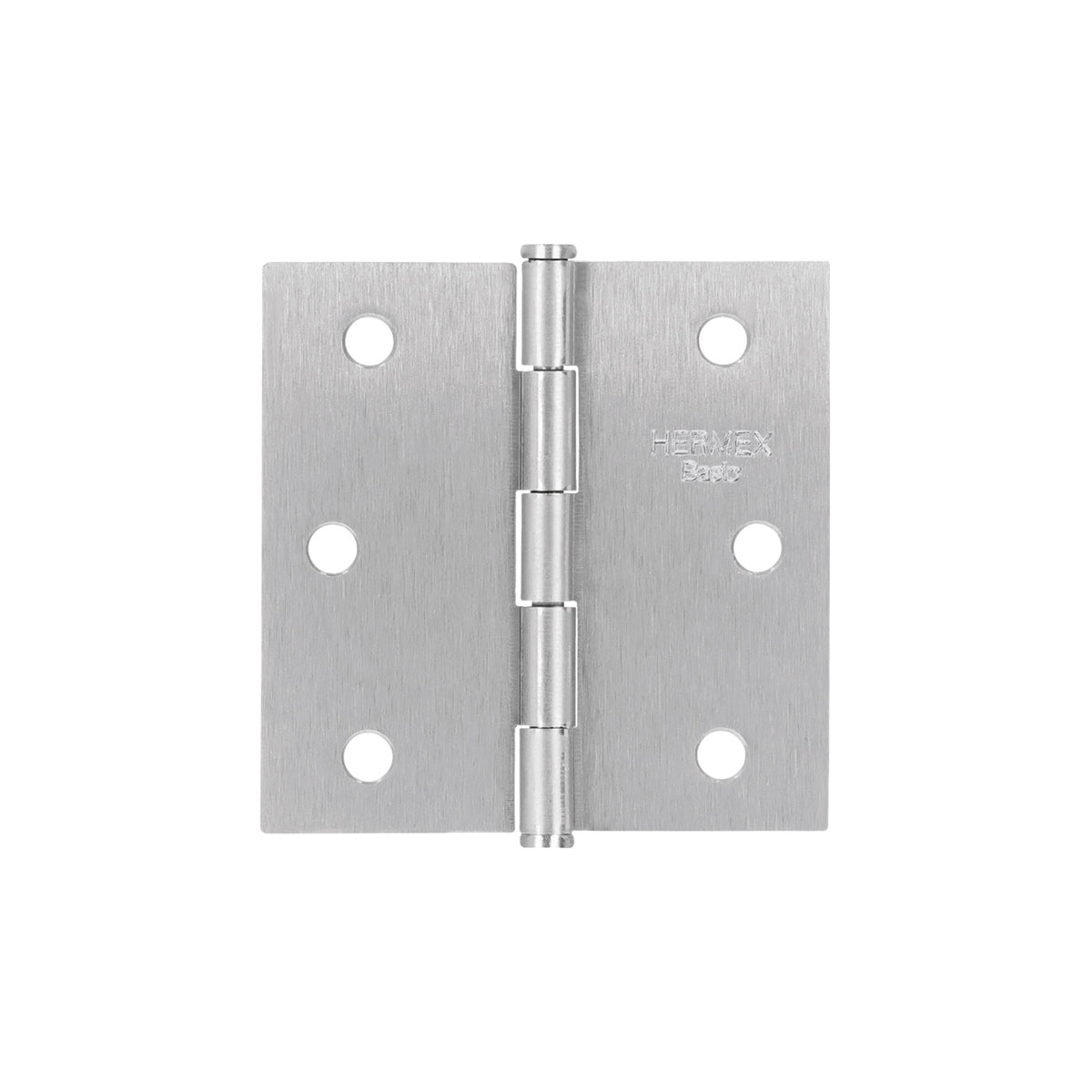 Bisagra cuadrada 2-1/2", acero satinado, cabeza plana, BASIC