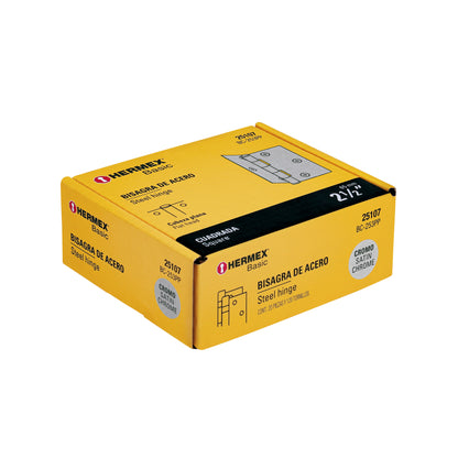Bisagra cuadrada 2-1/2", acero satinado, cabeza plana, BASIC · vista 4
