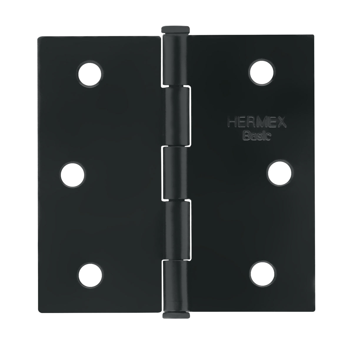 Bisagra cuadrada 2-1/2", acero negro mate cabeza plana BASIC