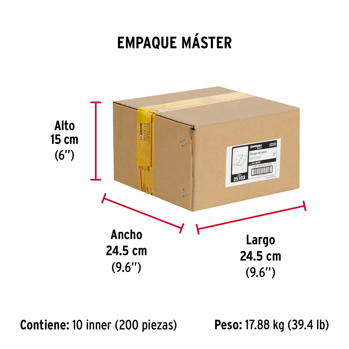 Bisagra cuadrada 3", latón antiguo, cabeza plana, Basic · vista 6