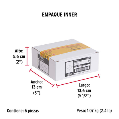 Bolsa 2 bisagras cuadradas 3", satinado, plana, BASIC · vista 3