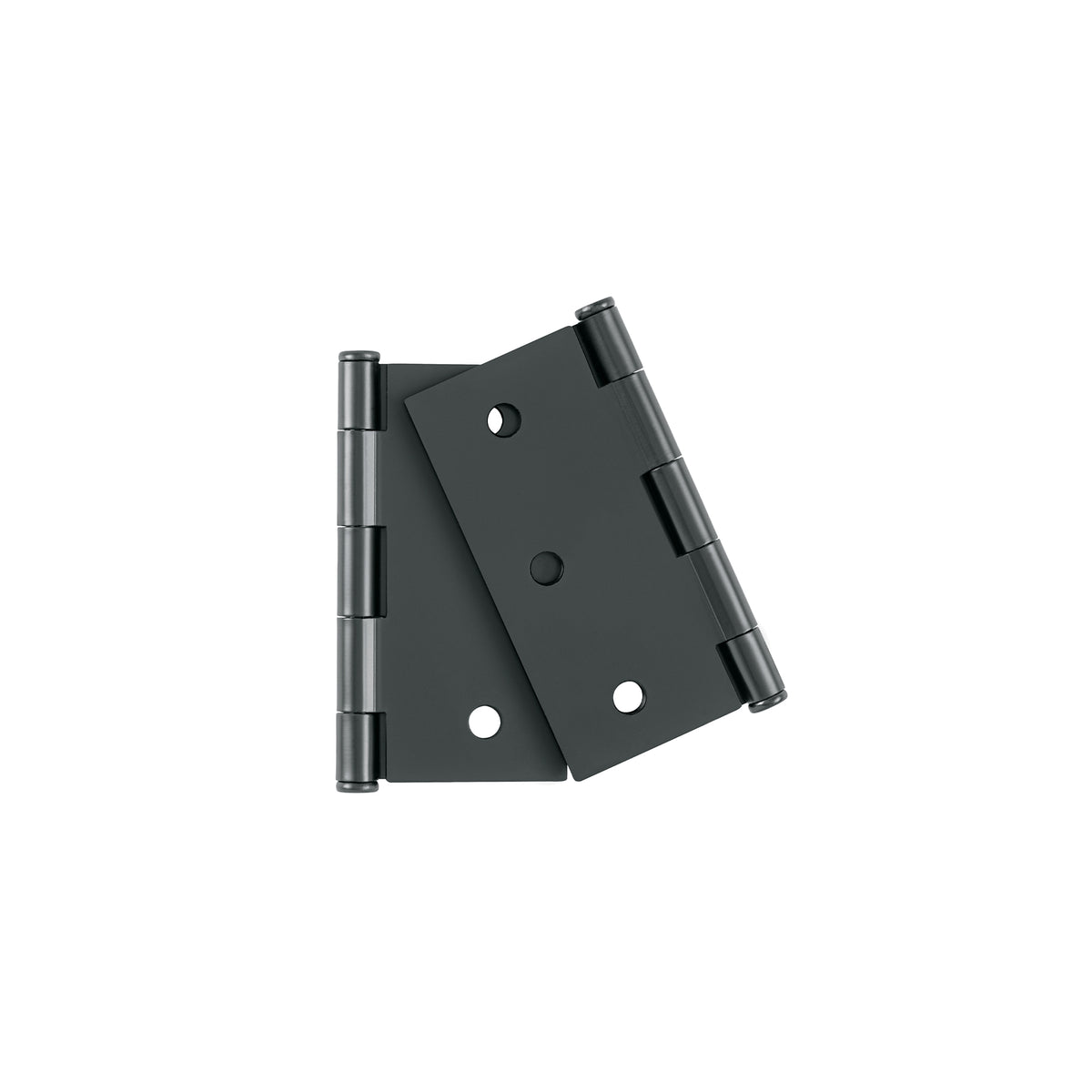Bolsa 2 bisagras cuadradas 3", negro mate, plana, BASIC
