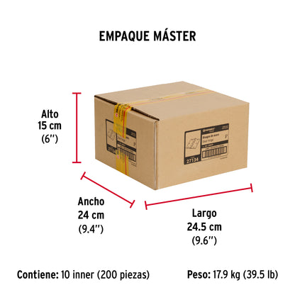 Bisagra cuadrada 3", acero negro mate, cabeza plana, BASIC · vista 6