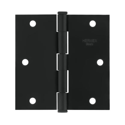 Bisagra cuadrada 3-1/2", acero negro mate cabeza plana BASIC