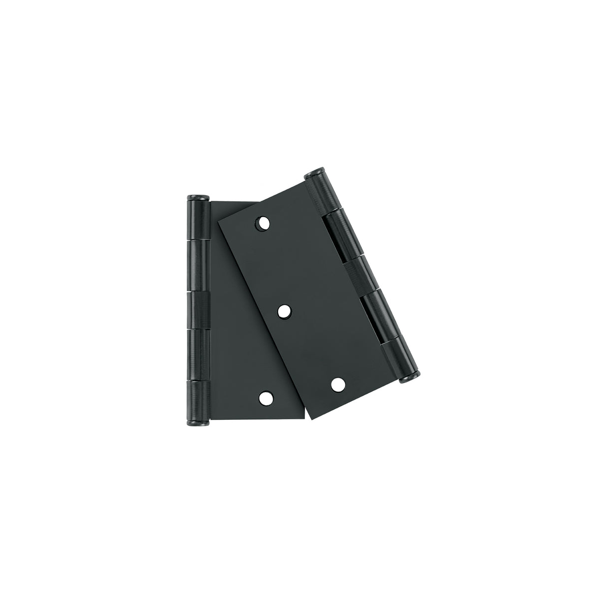 Bolsa 2 bisagras cuadradas 3-1/2", negro mate, plana, BASIC