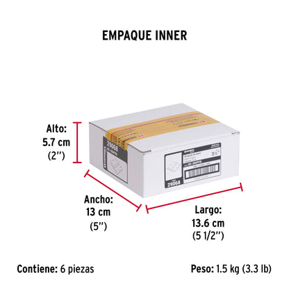 Bolsa 2 bisagras cuadradas 3-1/2", negro mate, plana, BASIC · vista 3