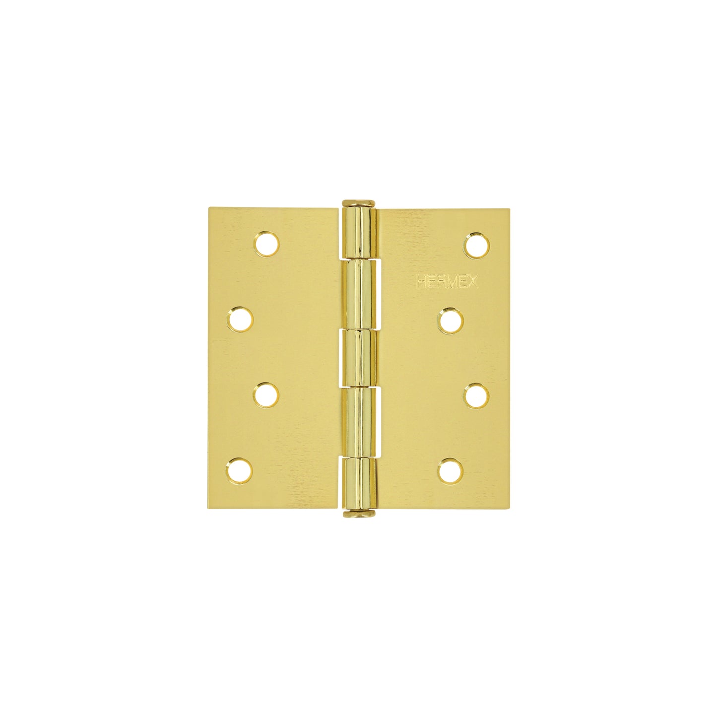 Bisagra cuadrada de acero con acabado latonado