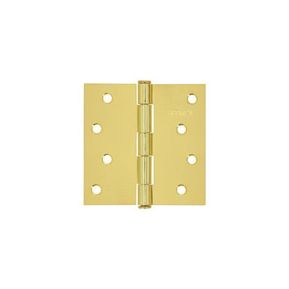 Bisagra cuadrada de acero con acabado latonado