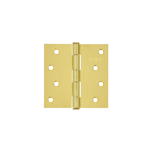 Bisagra cuadrada de acero con acabado latonado
