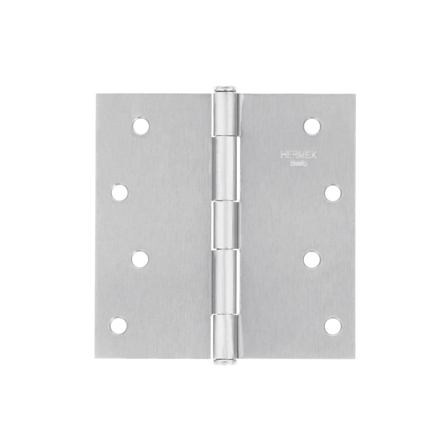 Bisagra cuadrada de acero con acabado satinado