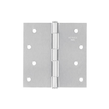 Bisagra cuadrada de acero con acabado satinado