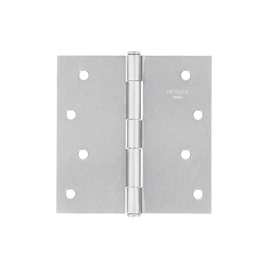 Bisagra cuadrada de acero con acabado satinado
