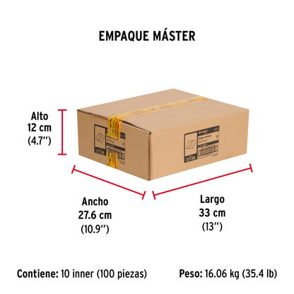 Bisagra cuadrada 4", acero negro mate, cabeza plana, BASIC · vista 6