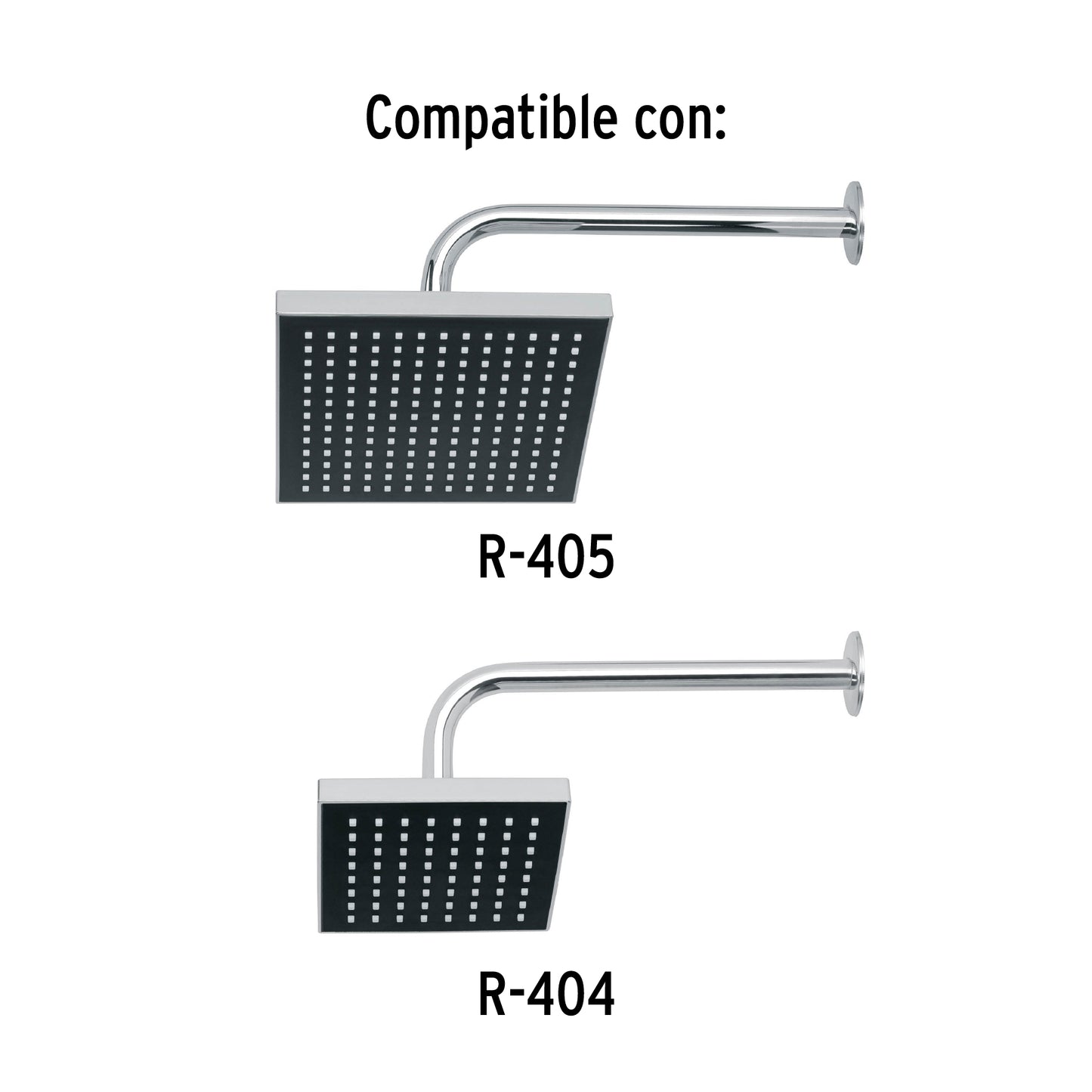 Brazo recto de 30 cm con chapetón para regadera