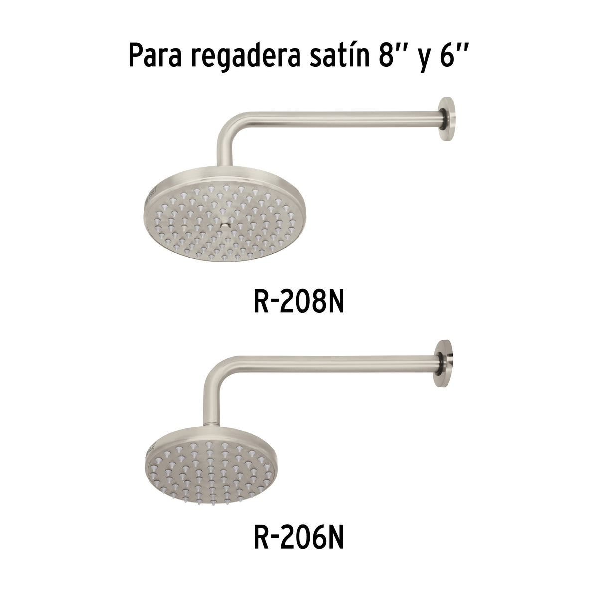 Brazo y chapetón para regadera, 30 cm, satín, ELEMENT · vista 2