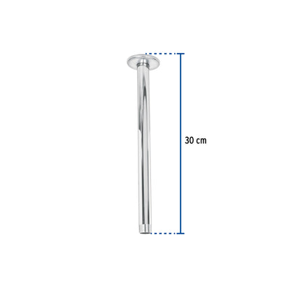 Brazo de techo de 30 cm con chapetón para regadera