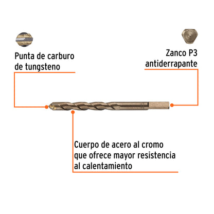 Broca para concreto de 1/2 x 6" en blíster · vista 3