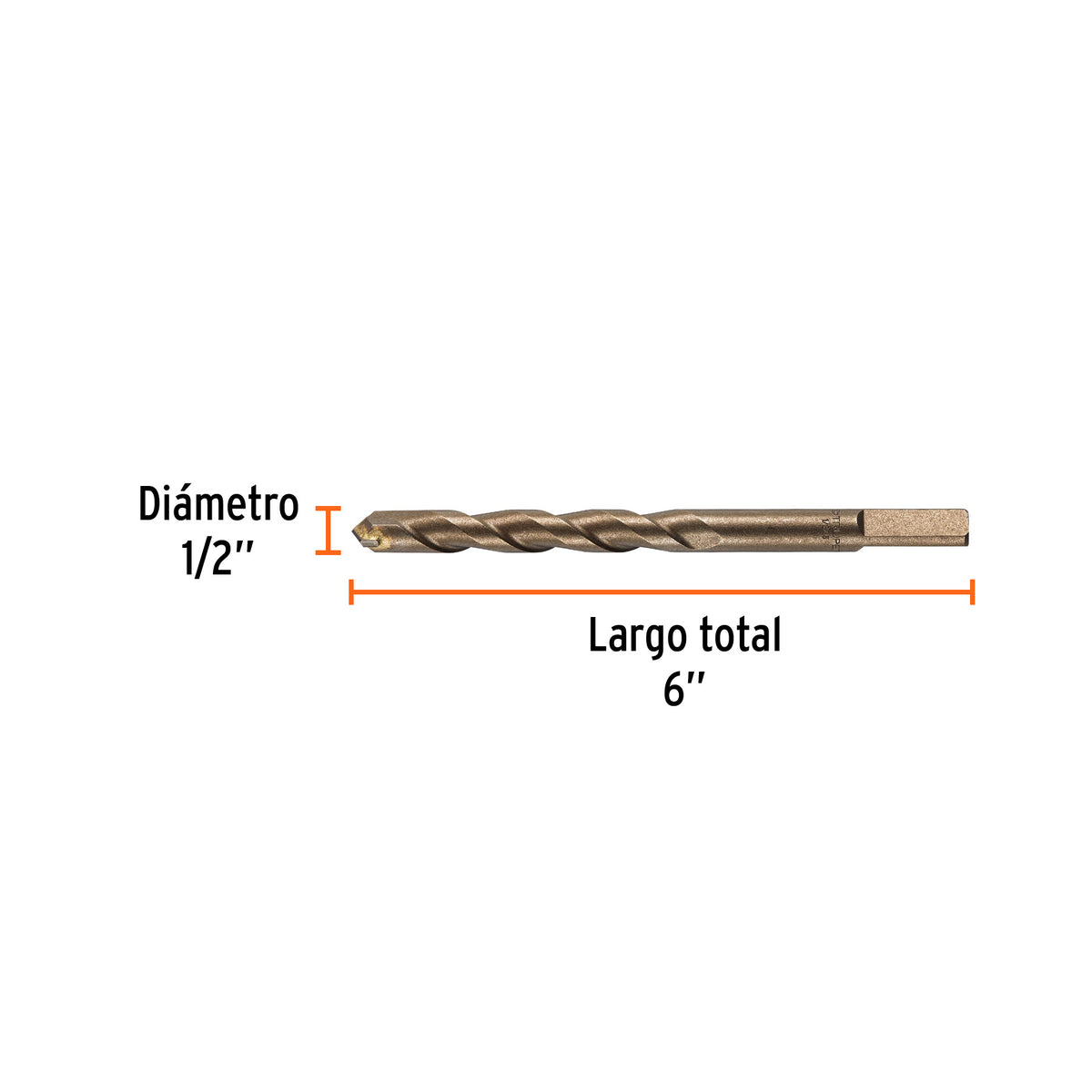 Broca para concreto de 1/2 x 6" en blíster · vista 4