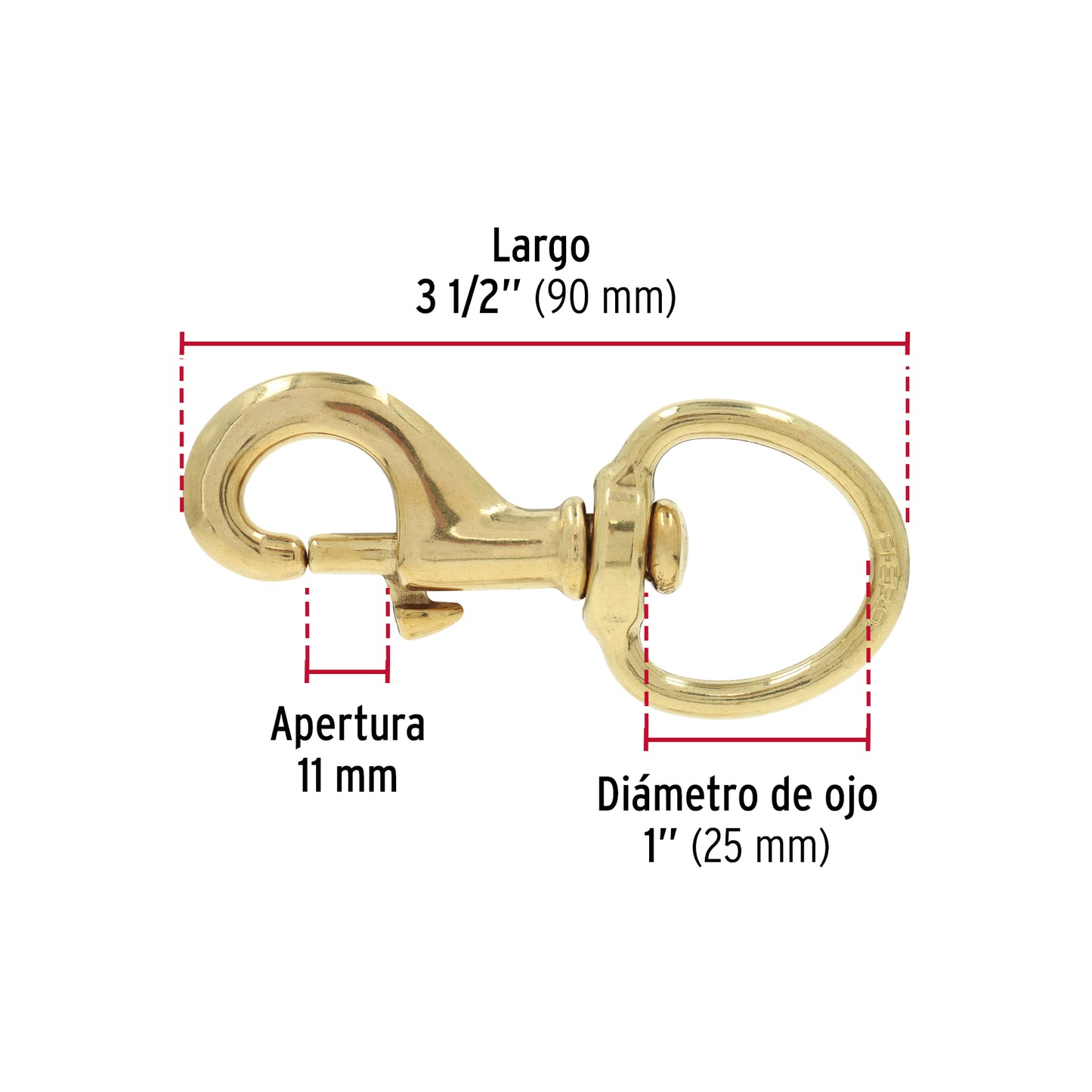 Bandola Destorcedora Latón 1 Pulgada