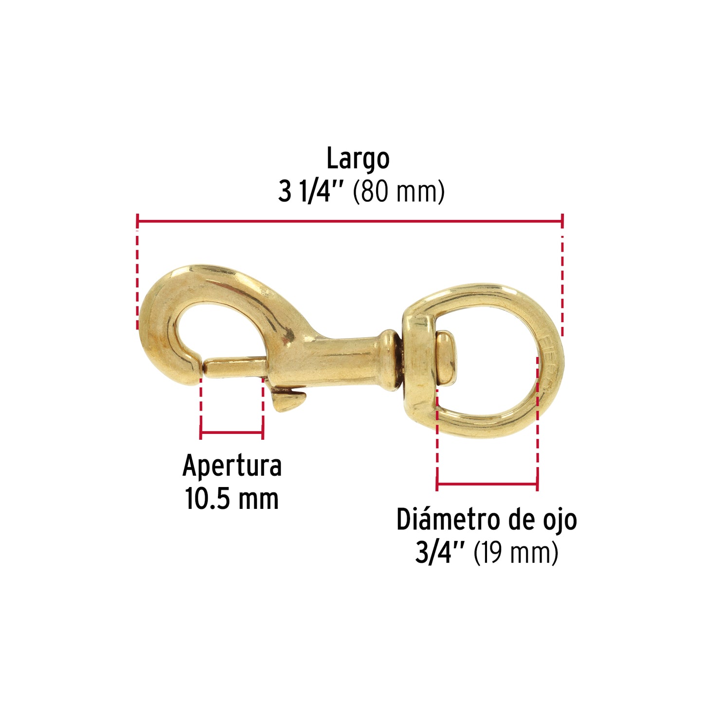 Bandola Destorcedora Latón 3/4 Pulgada