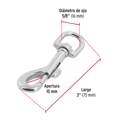 Bandola Zinc Giratoria 5/8 Pulgada