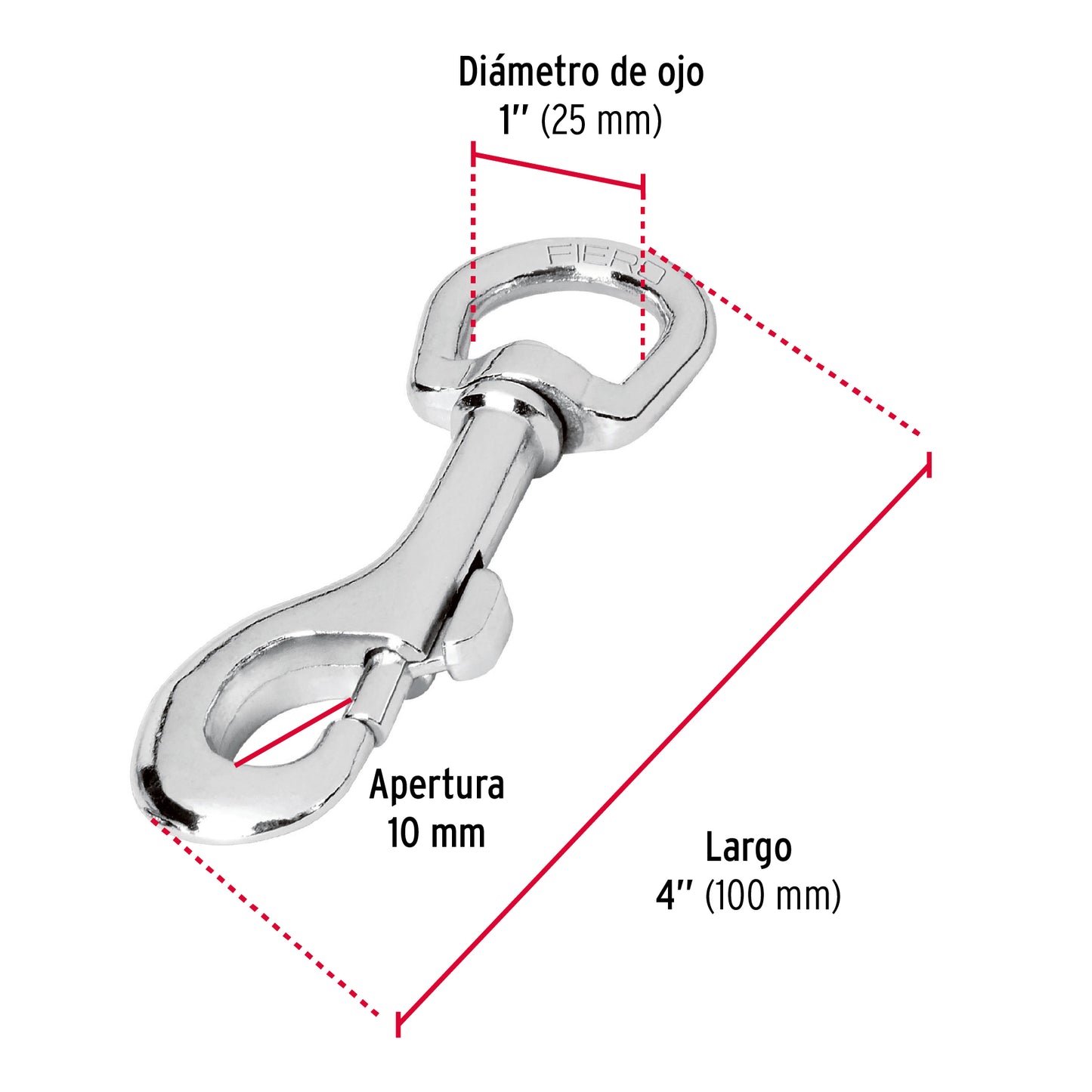 Bandola Zinc Giratoria 1 Pulgada