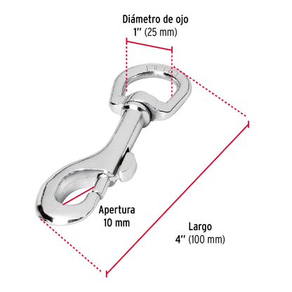Bandola Zinc Giratoria 1 Pulgada