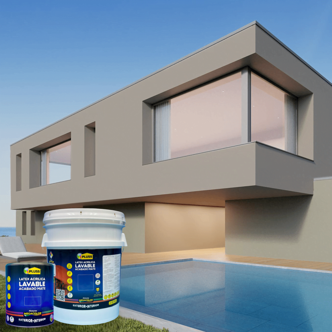 Pintura látex Pluss mate acrílica lavable para interior y exterior