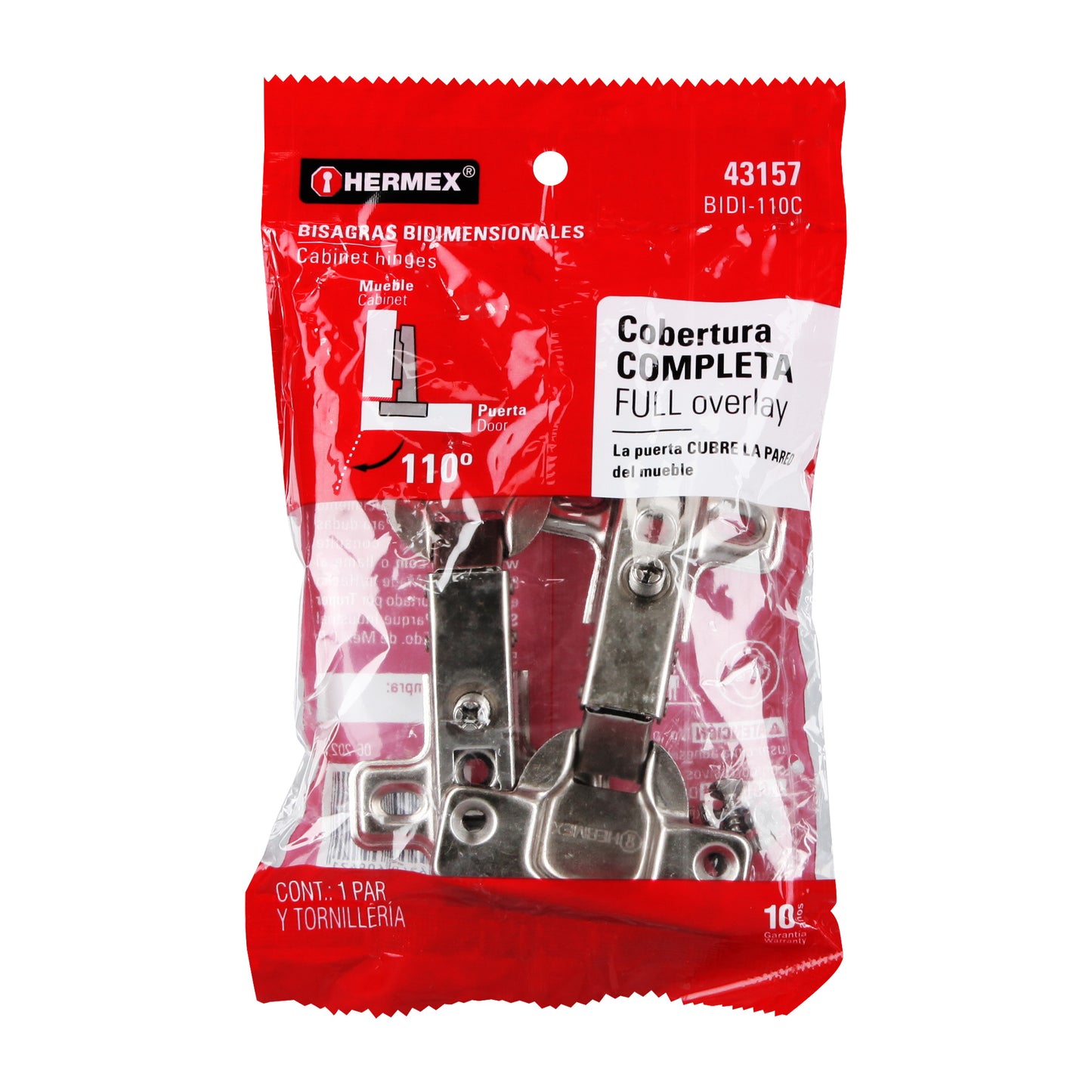 Bisagras bidimensionales de 110 grados cobertura completa