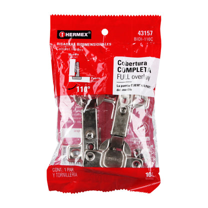 Bisagras bidimensionales de 110 grados cobertura completa