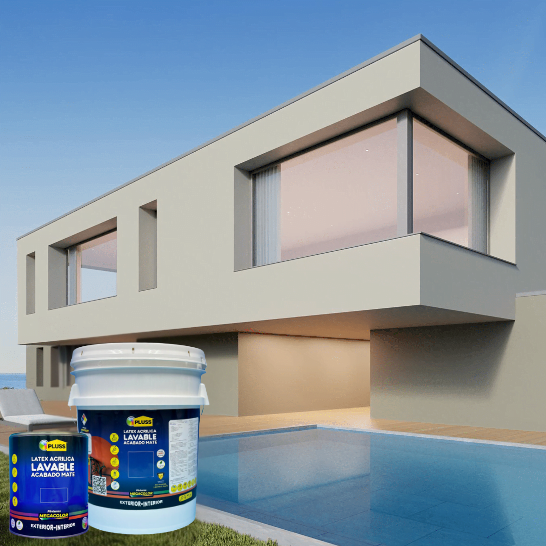 Pintura látex Pluss mate acrílica lavable para interior y exterior