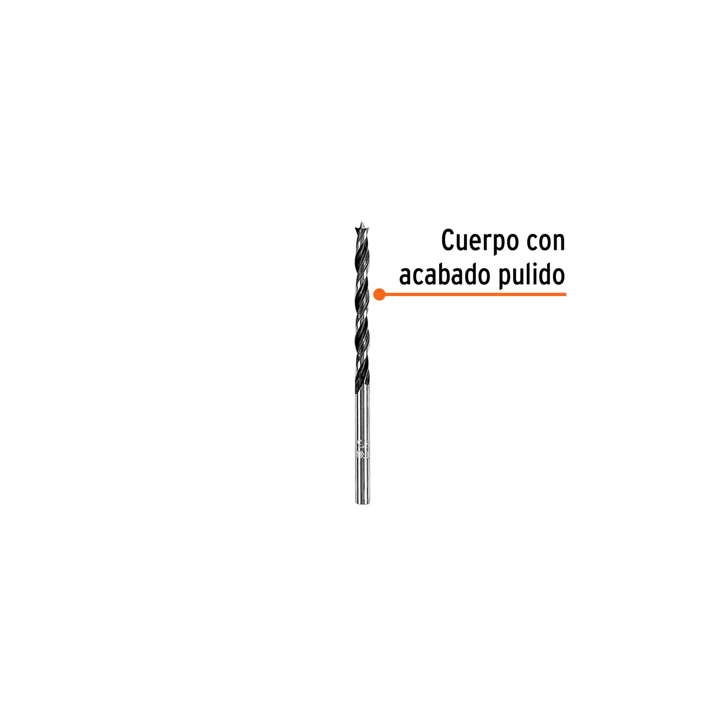 Broca para madera con punta centradora de 5/32"