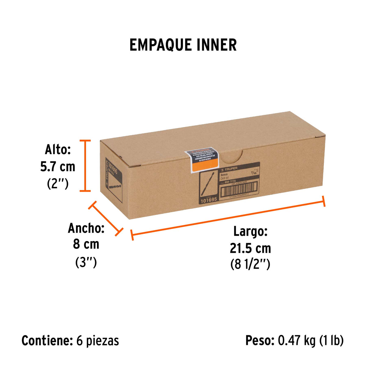 Broca con punta centradora para madera 7/16" · vista 6