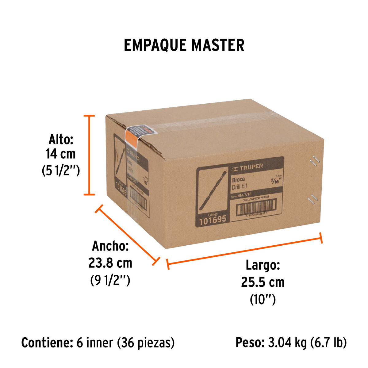 Broca con punta centradora para madera 7/16" · vista 7