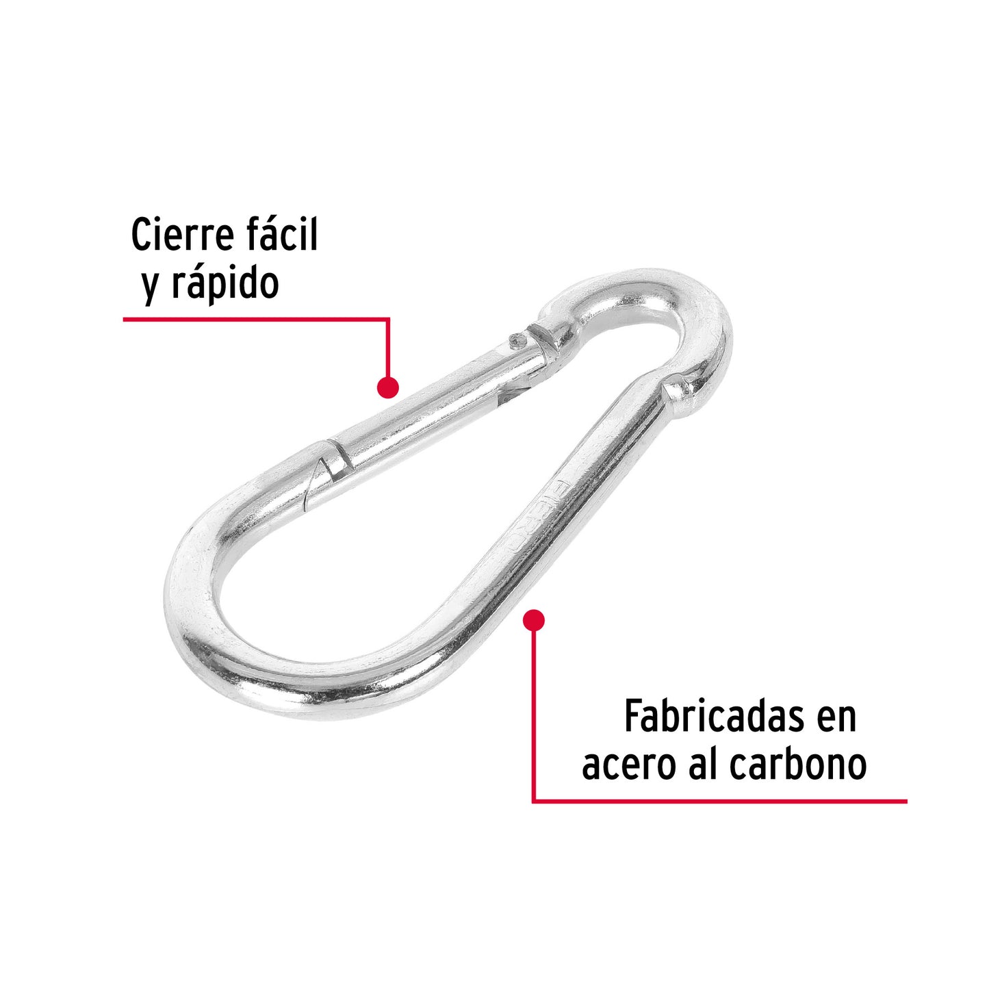 Bandola Mosquetón Acero 1/2 Pulgada