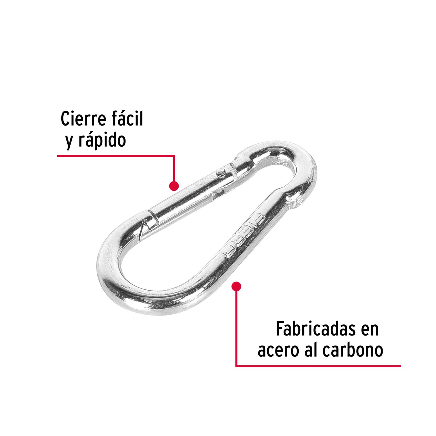 Bandola Mosquetón Acero 1/4 Pulgada
