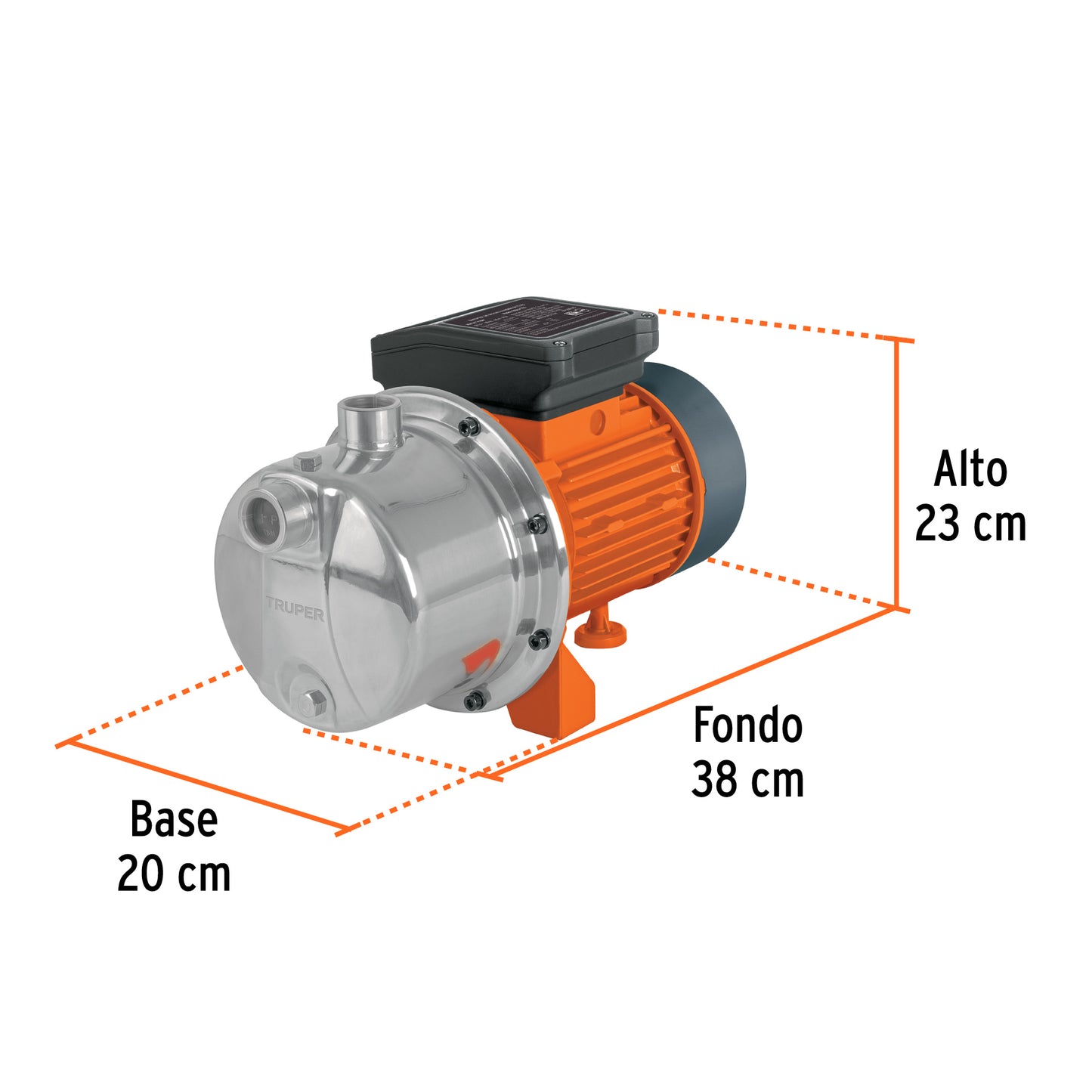 Bomba tipo jet de acero inoxidable de 1 1/2 HP