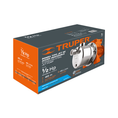 Bomba tipo jet de acero inoxidable de 1/2 HP