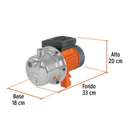 Bomba tipo jet de acero inoxidable de 1/2 HP
