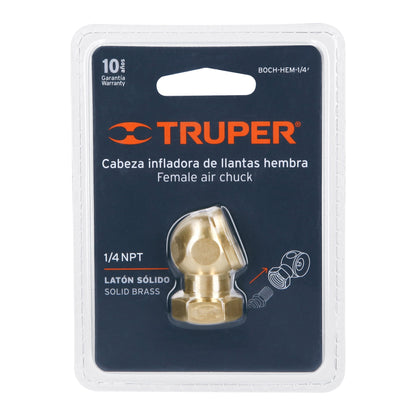 Cabeza infladora de llantas hembra 1/4 pulg
