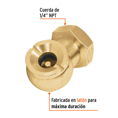 Cabeza infladora de llantas hembra 1/4 pulg