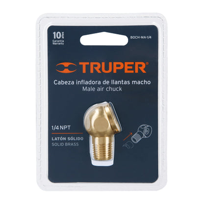 Cabeza infladora de llantas macho 1/4 pulg