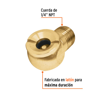 Cabeza infladora de llantas macho 1/4 pulg